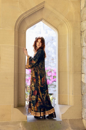 The Messenger Opera Duster Robe w/ Joan of Arc & Florals
