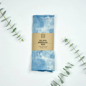 Reusable Cotton Produce Bag, Large, Indigo Tie-Dye