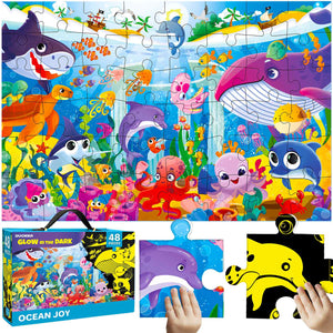 2x3 FT Giant Glow in Dark Puzzle - Ocean Joy