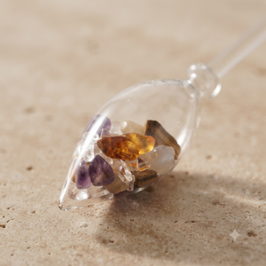 Gemstone Vial Prana – Amber, Amethyst & Chalcedony