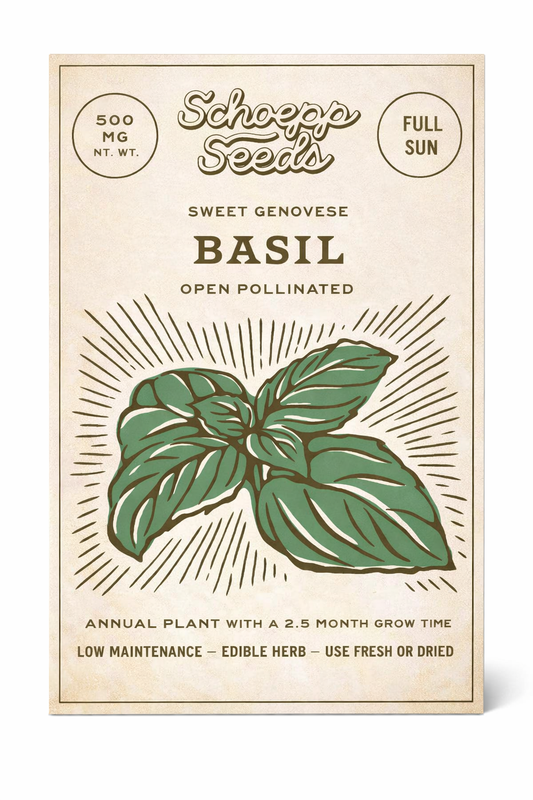 Basil, Genovese Sweet Seed Packets
