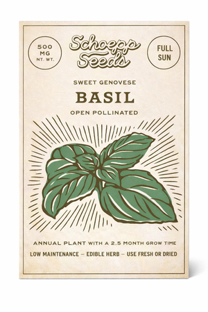 Basil, Genovese Sweet Seed Packets