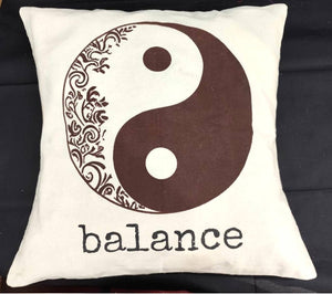 Yin-Yang Balance Throw Pillow - Survivor Made