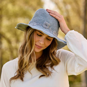 Fleur Slate Cloud Sun Hat UPF 35