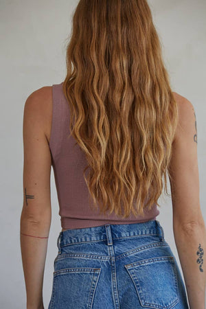 Knit Seamless Ribbed Round Neck Tank Top