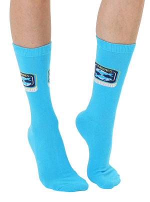 Canned Sardines 3D Crew Socks – Blue
