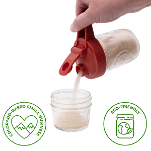 Pour and Store Pitcher Lid with Handle for Mason Jars