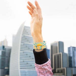 Let The Sun Shine In - Peace & Love Elastic Bracelet