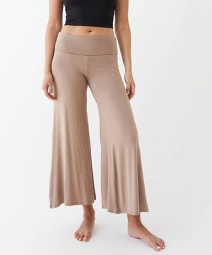 Bamboo Ankle-Length Palazzo Pants
