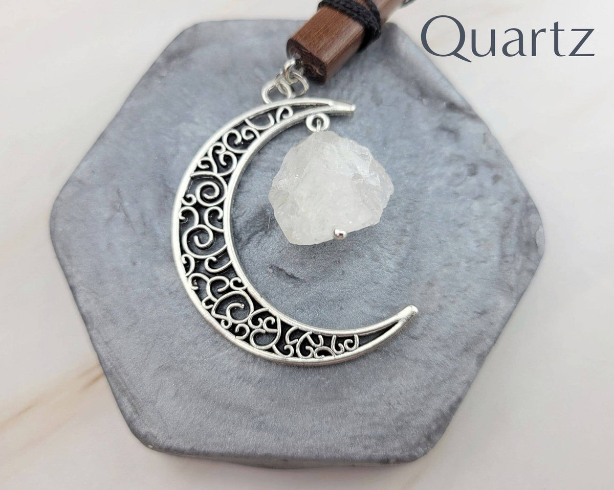 Gemstone Moon Hair Sticks - Moon / Wisdom