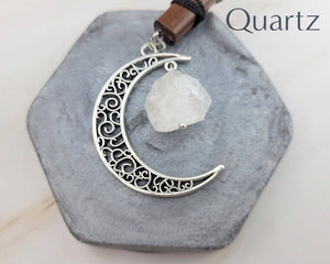 Gemstone Moon Hair Sticks - Moon / Wisdom
