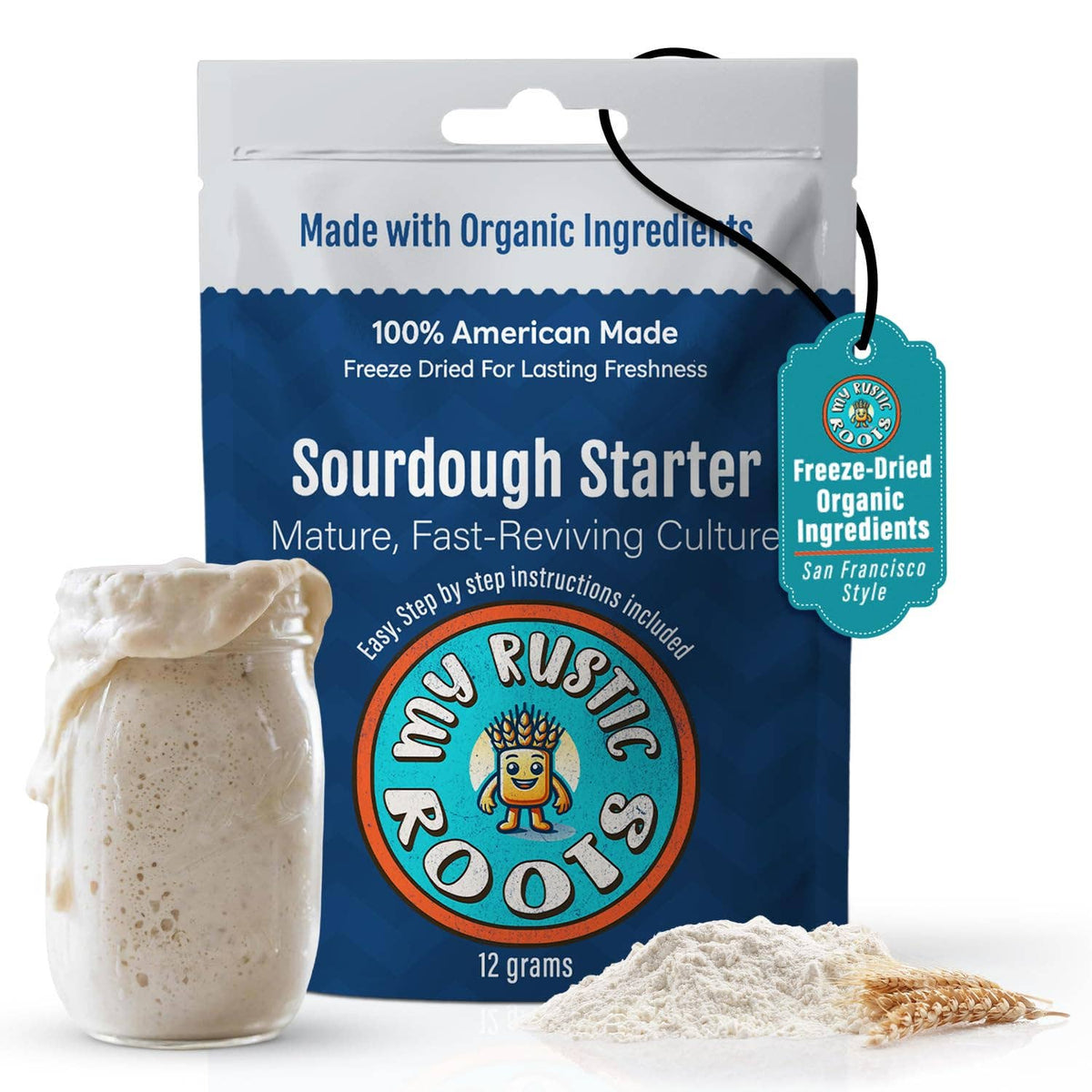 Organic Non-GMO Mature Sourdough Starter (12 g)