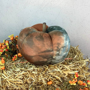 Large Slate Blue/Orange Tie-dye Pumpkin
