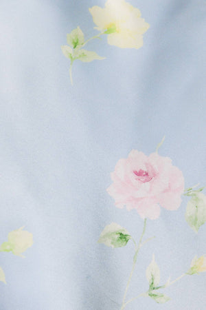 SLEEVELESS COWL NECK FLORAL BIAS TOP