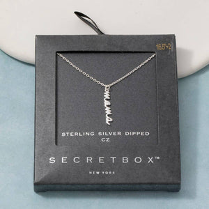 14K Gold Dipped Mama Script Pendant Necklace