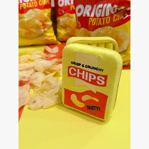 Bag of Chips Velvet Jewelry Case – Yellow