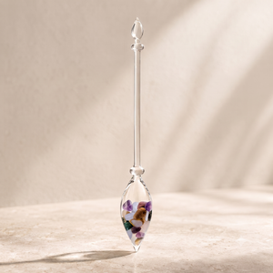 Gemstone Vial Five Elements – Amethyst, Chalcedony & Rose Quartz