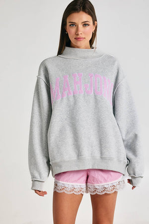 Mahjong Embroidery Sweatshirt