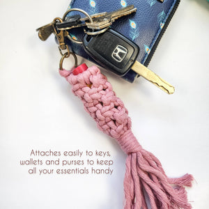 Macrame Lip Balm Holder Keychain