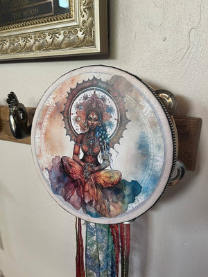 Mystical Goddess Tambourine Wall Hanging - 8 inch