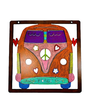 VW Bug Wall Sign Hippie gifts teen girl dorm room nursery