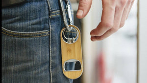 Customizable Wooden Keychain Bottle Opener