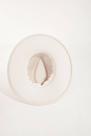 Embroidered Ribbon Bow Fedora Hat