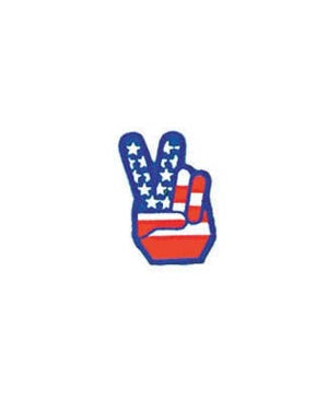 Peace Fingers USA Flag Patch