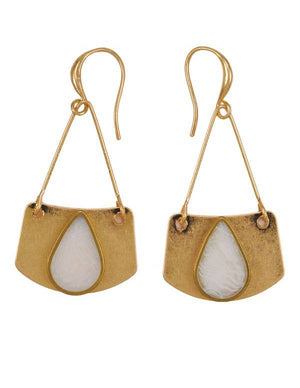 Metal Drop Earrings - Glimmering Finish