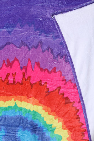 Flannel Fleece Hippie Boho Throw Blanket Trippy Peace