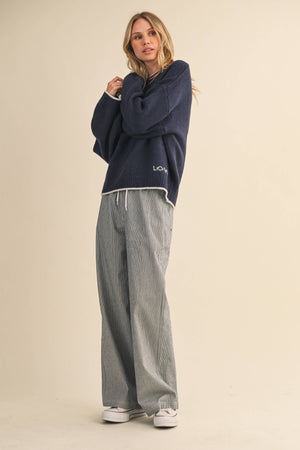 Navy Love Sweater