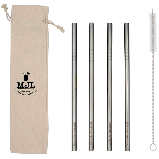 Stainless Steel Smoothie Straw for Quart Mason Jars