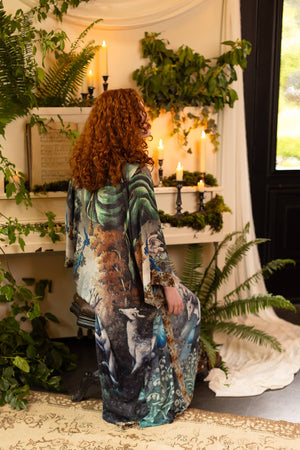 Theatre of Dreams Opera Duster Kimono Robe - Deer and Forest