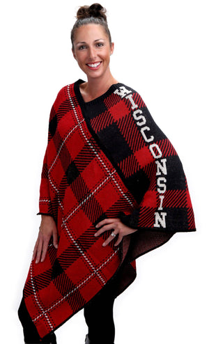 Recycled Cotton Sweater Knit Pullover Poncho - Wisconsin