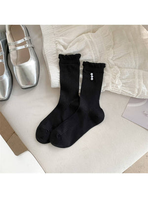 Rufia - Delicate Trim Rib Crew Socks