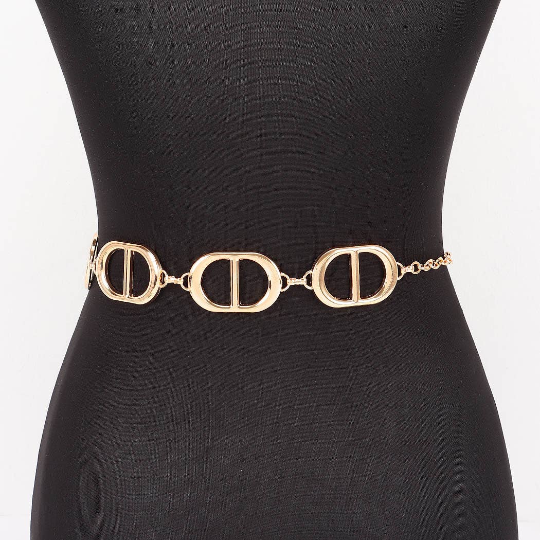 Dangle Link Chain Belt – Gold
