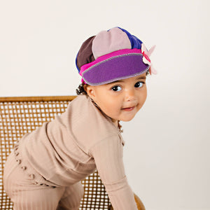 Child's Bright Pink and Purple Flapper Hat