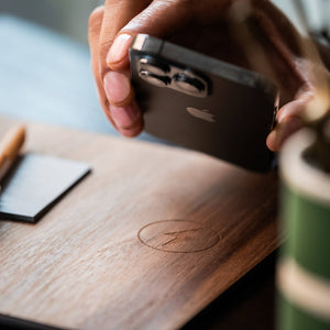 Real Wood Wireless Charging Mousepad - Aromatic Cedar