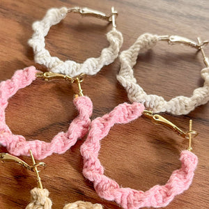 Macrame Hoop Earrings