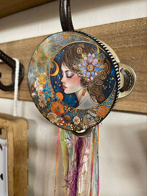 Lady of the Moon Tambourine Wall Hanging