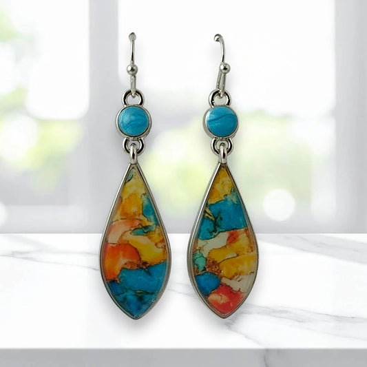 Colorful Boho Earrings, Bali Earrings