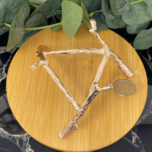 Large Rose Gold Metal Stick Sphere Holder