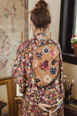 Art of Life Opera Duster Kimono Robe - Flower Palette Print