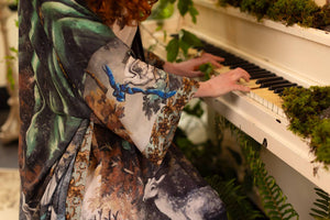 Theatre of Dreams Opera Duster Kimono Robe - Deer and Forest