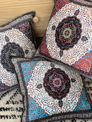 Boho Rug Pattern Pillow Cover 18x18