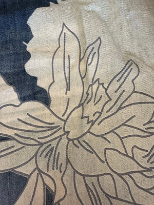 Hand Painted Bleached Denim Overalls