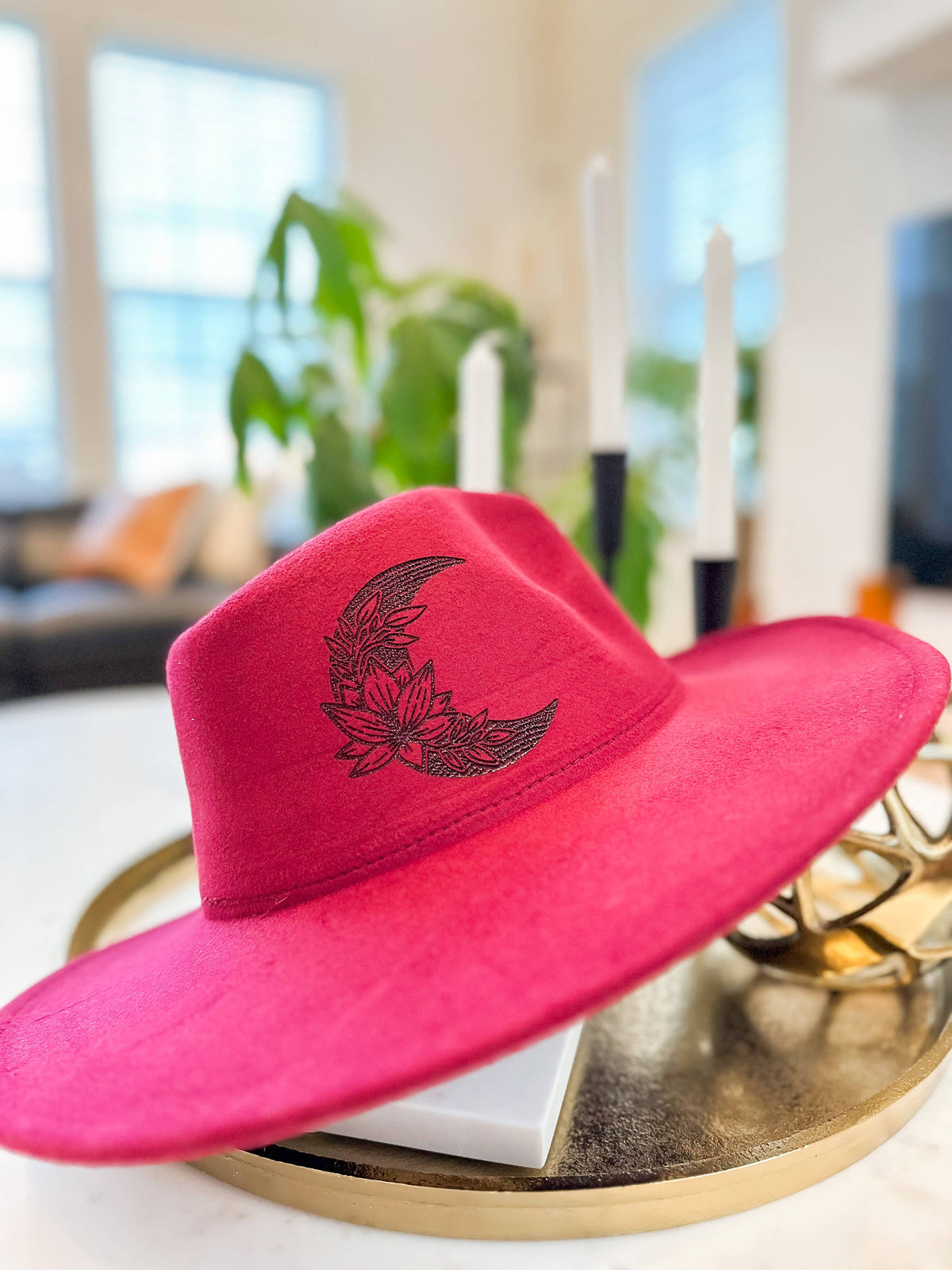 Lotus & Moon Burnt Rancher Hat