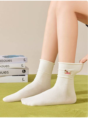 Rufia - Small Dog Motif Crew Socks