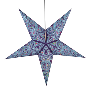 Om Paper Star Lantern - Blue & Purple