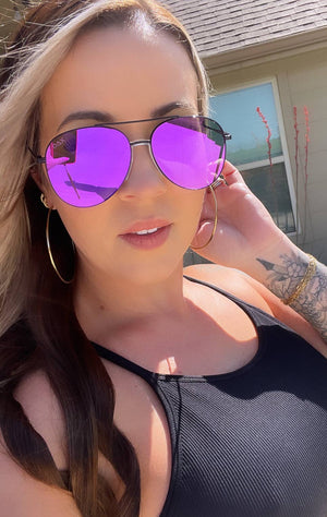 Ace Aviator Sunglasses - Hot Pink
